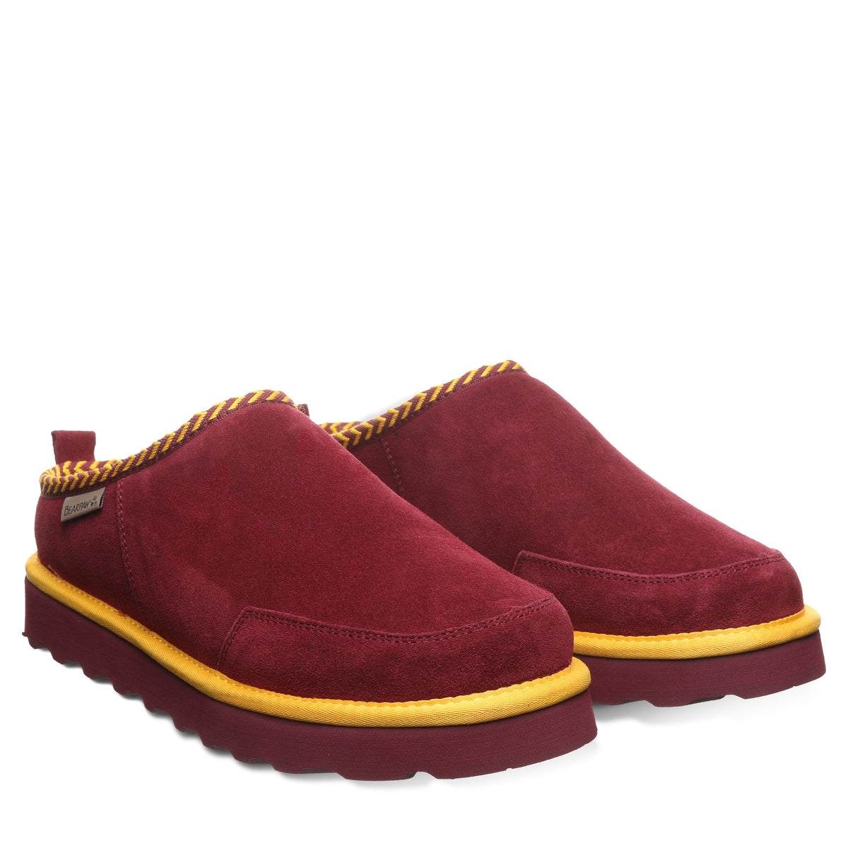 Damian Men's Team Slippers in Maroon And Gold