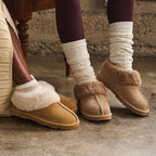 Bella Faux Fur Slippers in Birch