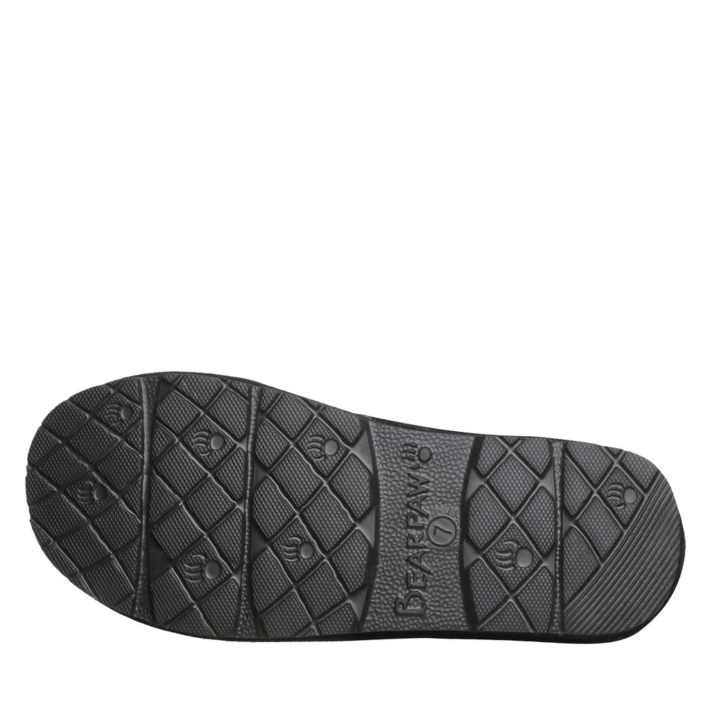 Bella Faux Fur Suede Slippers in Black