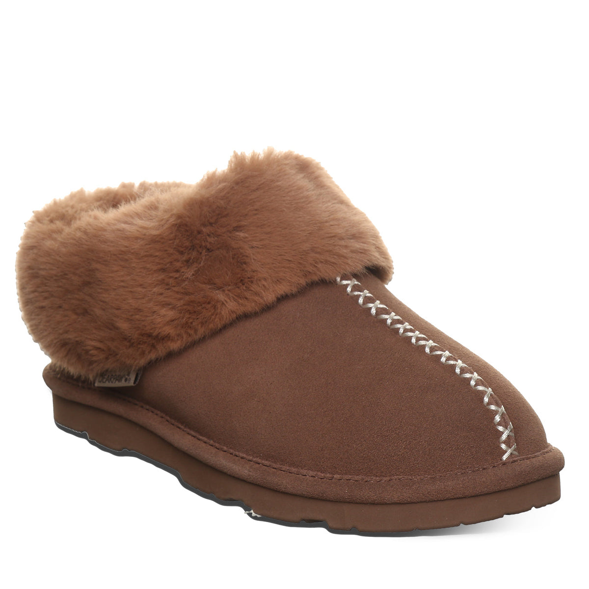Bella Dreamy Faux Fur Slippers in Cocoa