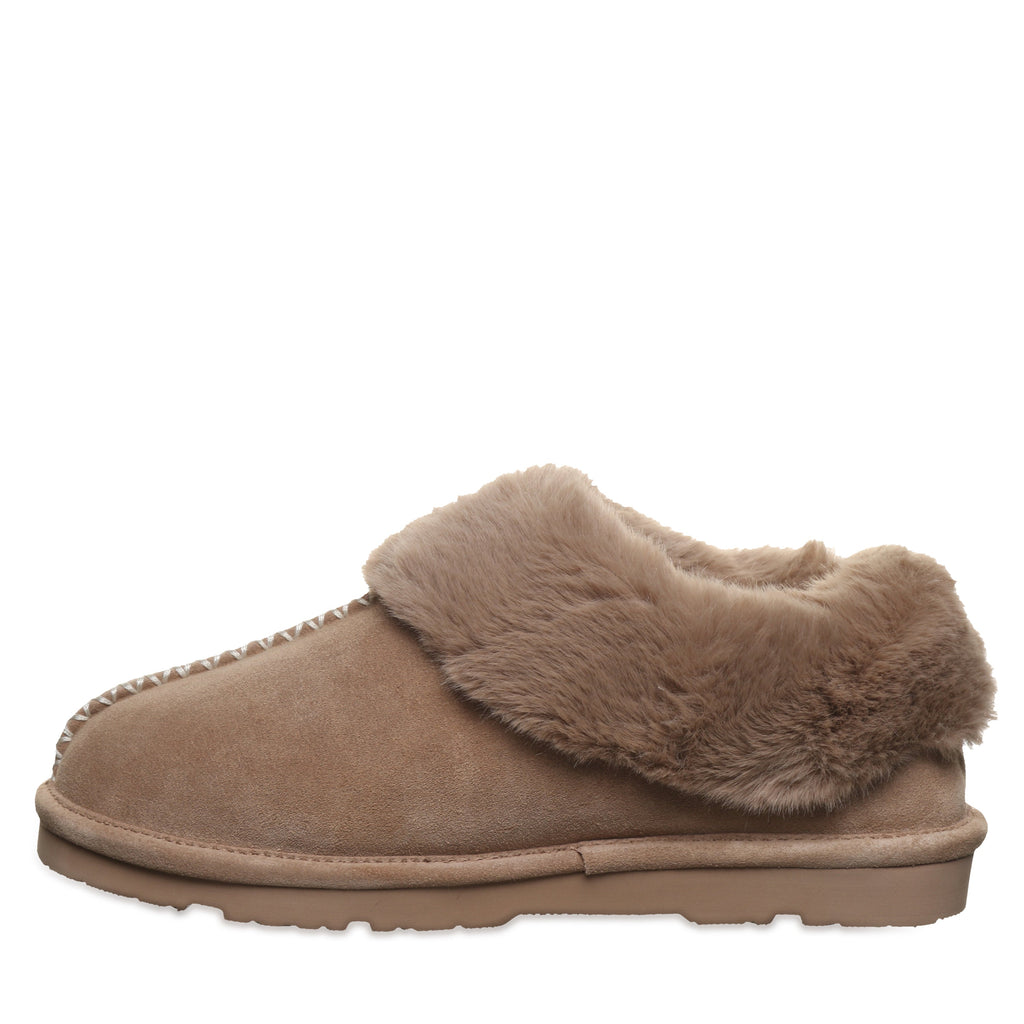 Bella Faux Fur Slippers in Birch