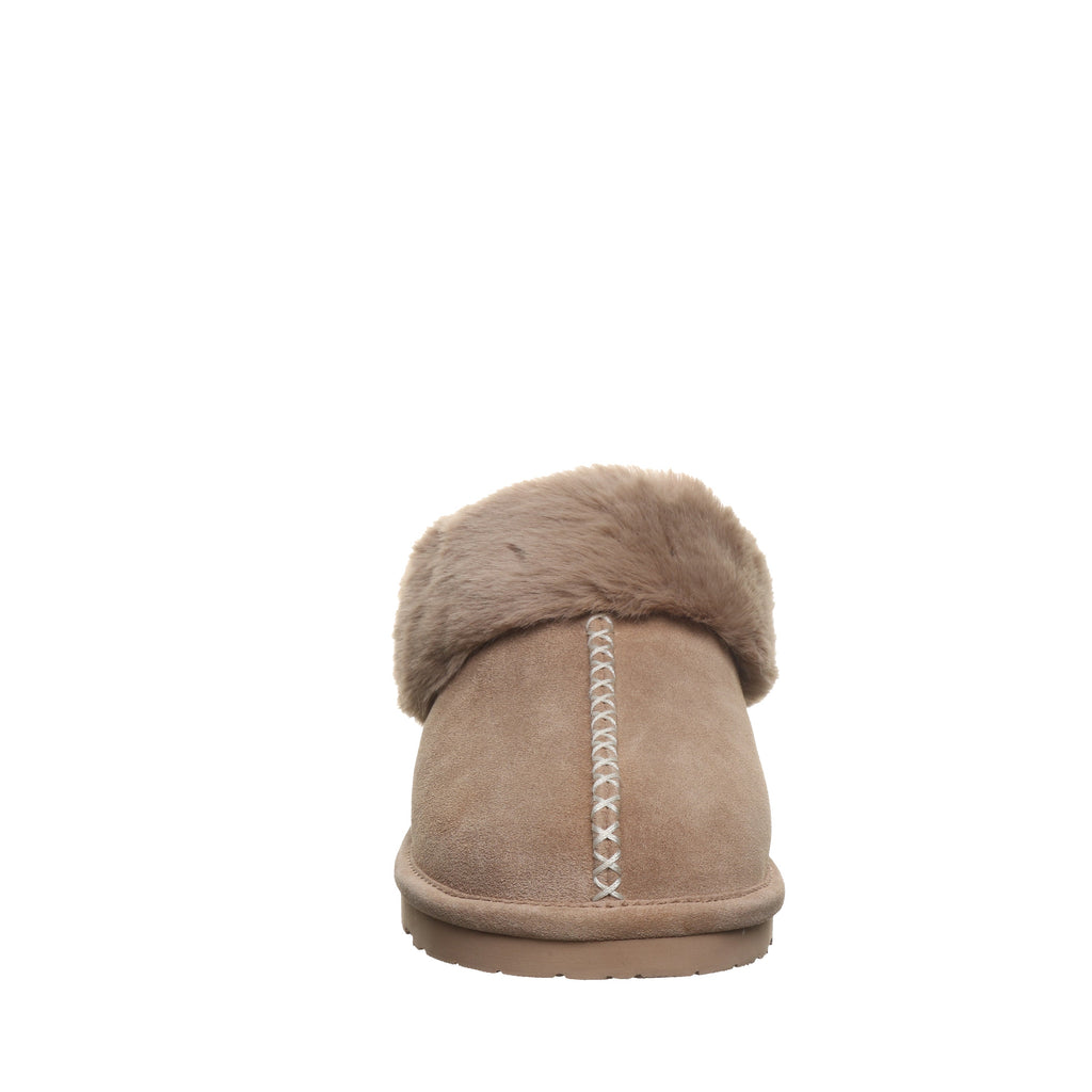 Bella Faux Fur Slippers in Birch