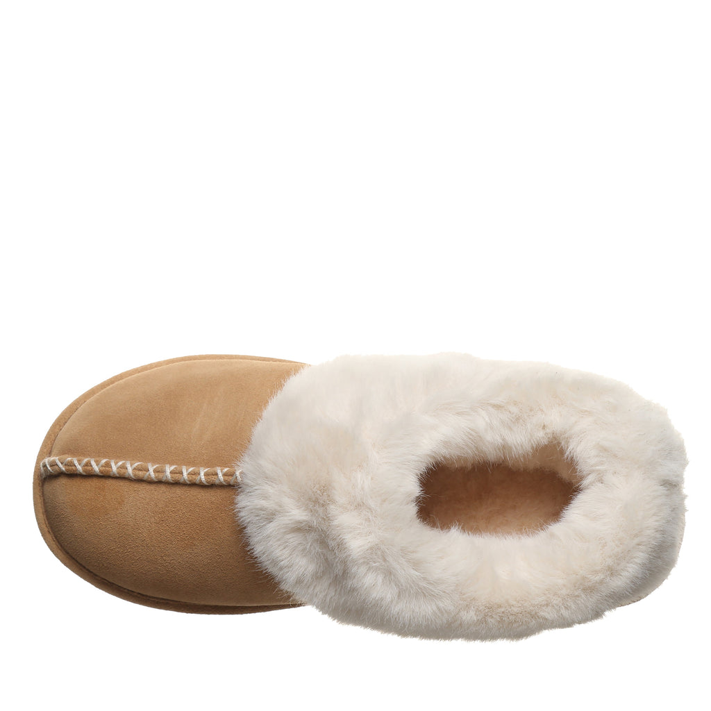 Bella Cozy Suede Slippers in Iced Coffee