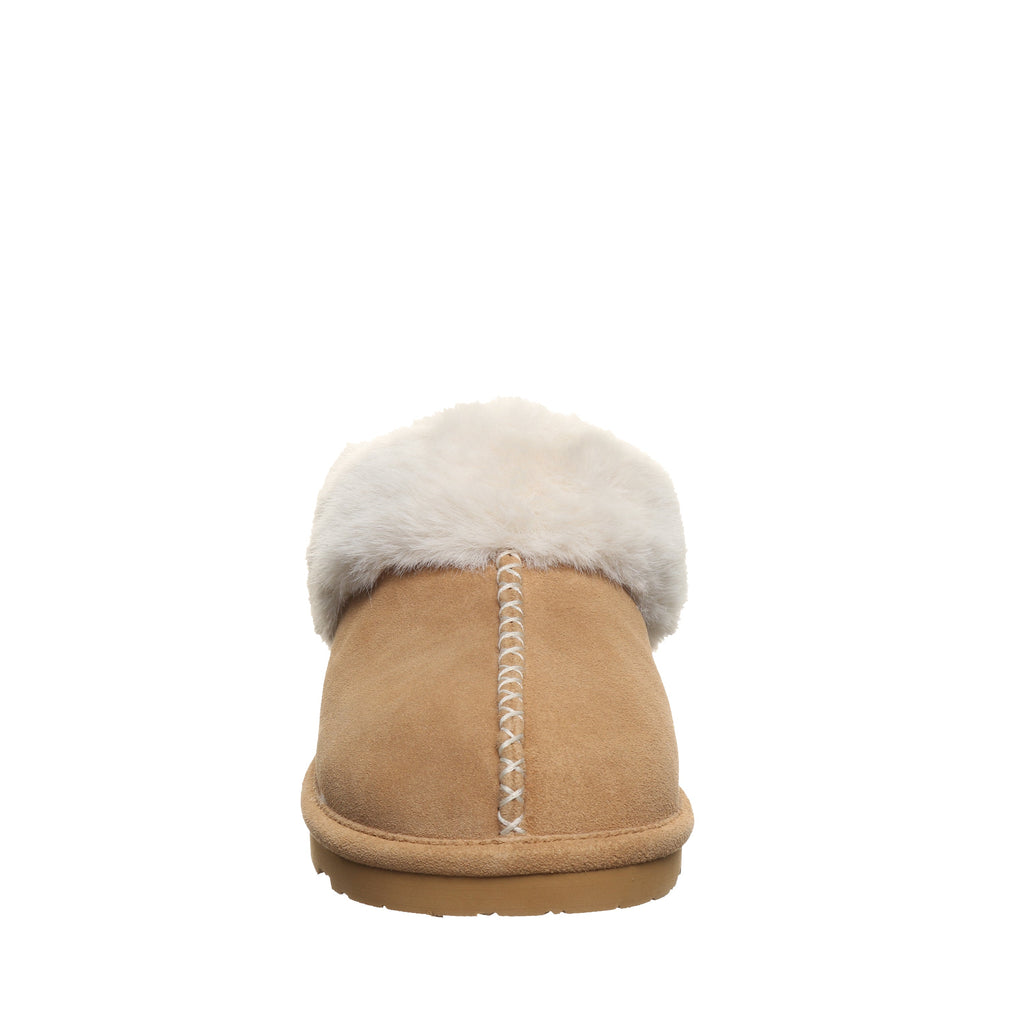 Bella Cozy Suede Slippers in Iced Coffee