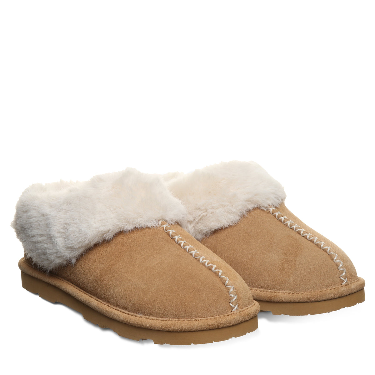 Bella Cozy Suede Slippers in Iced Coffee