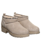 Sienna Heeled Booties in Oat