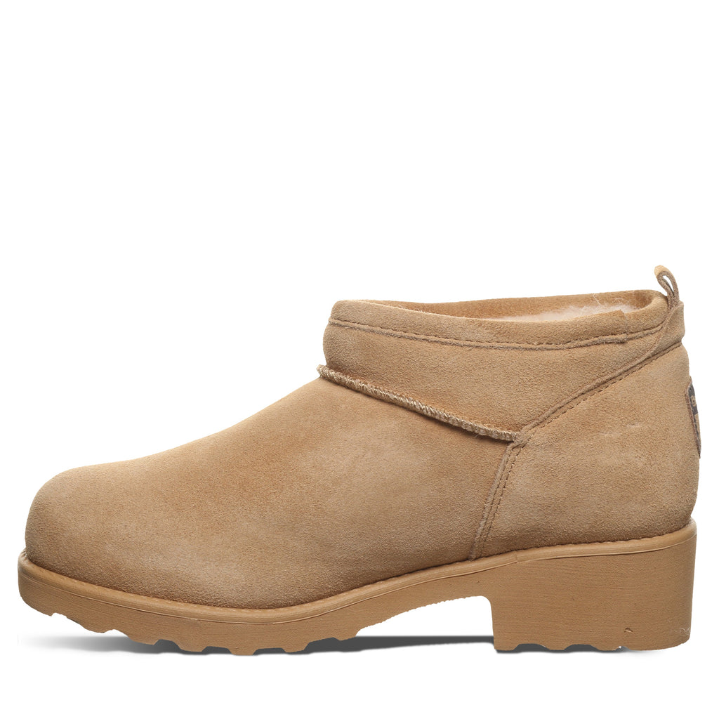 Sienna Heeled Suede Booties in Iced Coffee