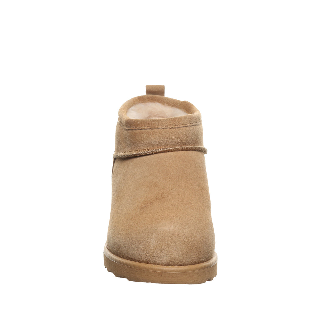 Sienna Heeled Suede Booties in Iced Coffee
