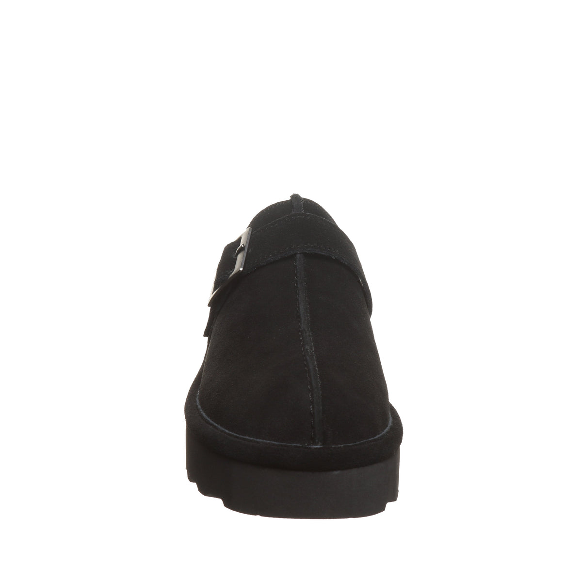 Moxie Buckle Platform Clogs in Black