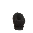 Brina Plush Collar Clog Slippers in Black