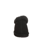 Brina Plush Collar Clog Slippers in Black