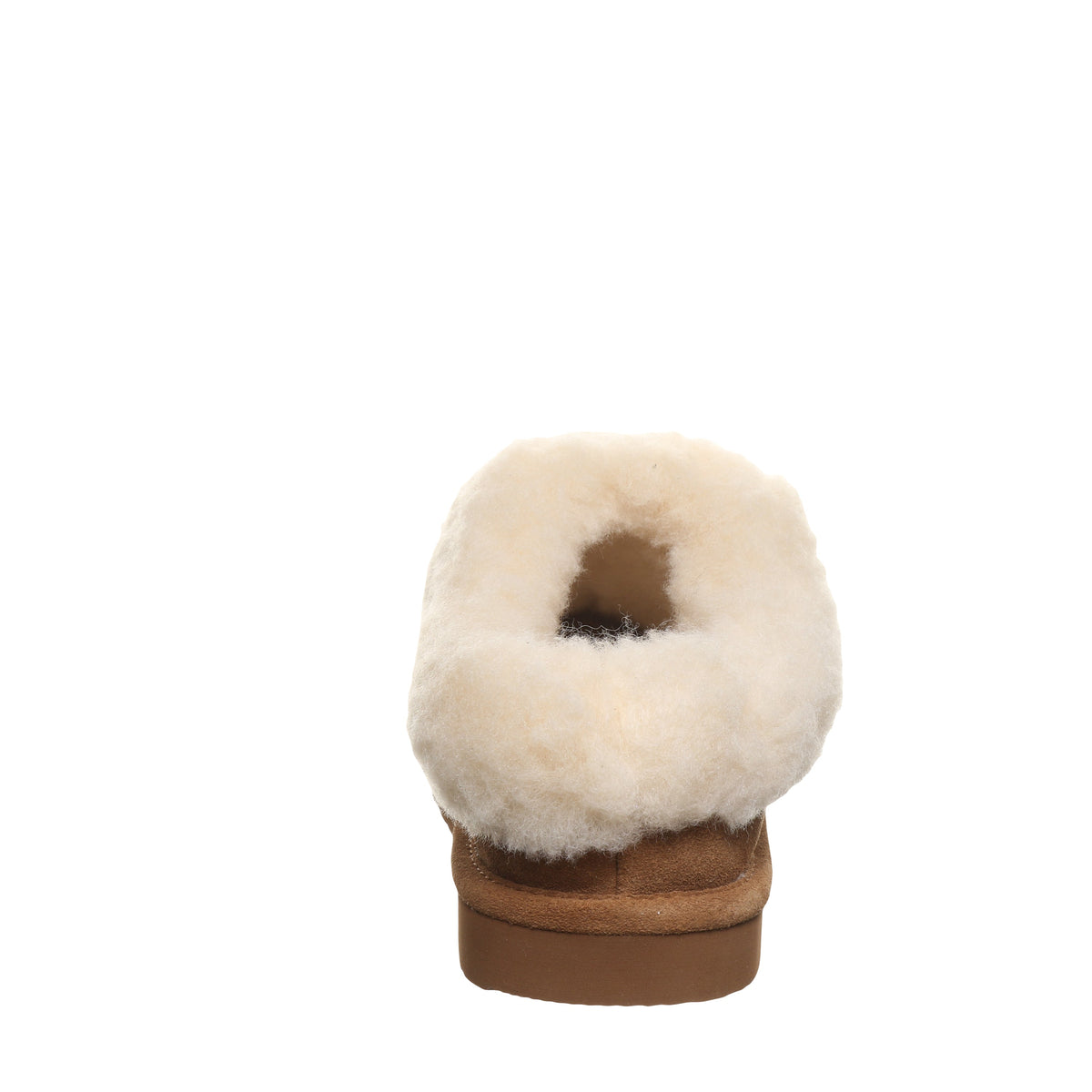 Brina Faux Fur Collar Slippers in Hickory