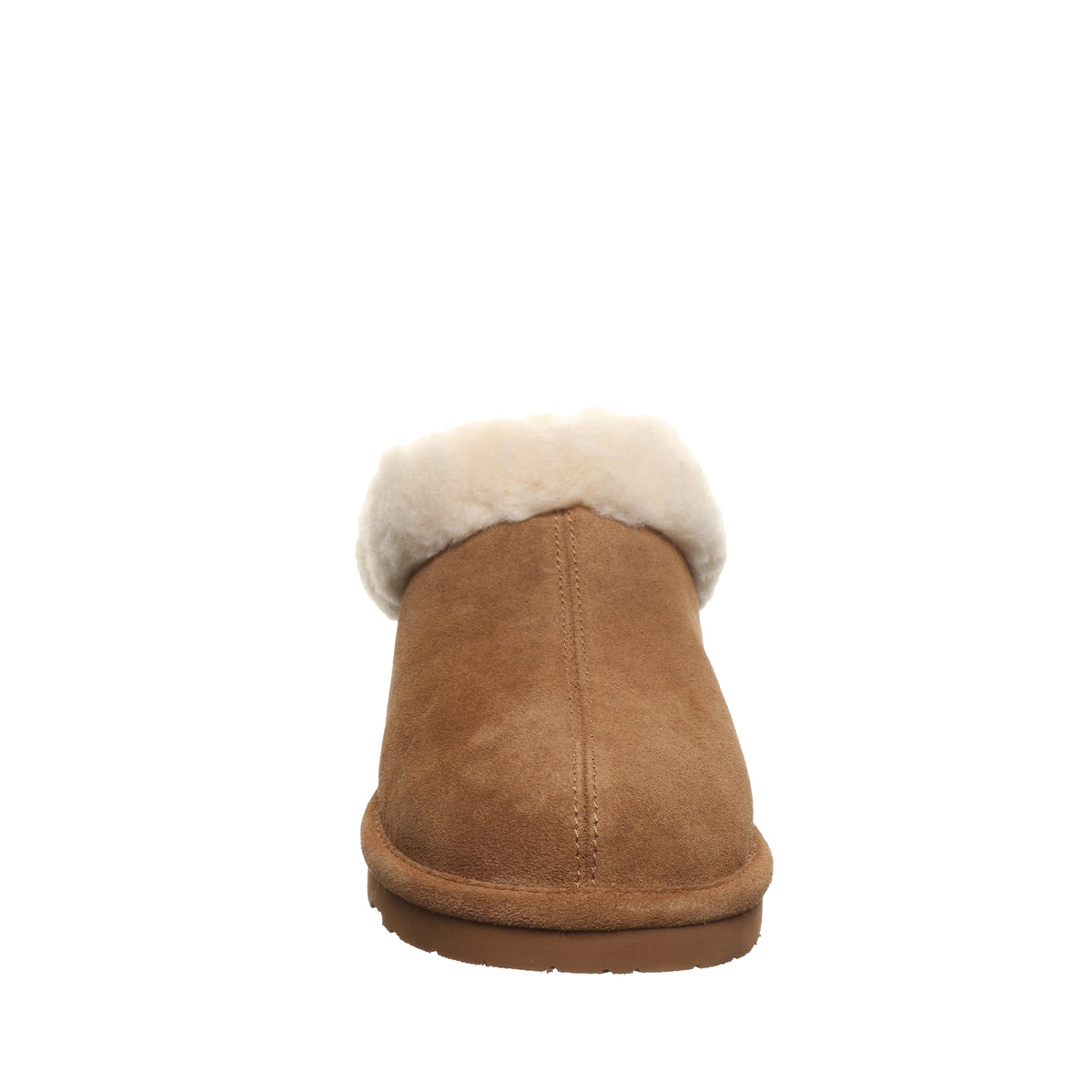 Brina Faux Fur Collar Slippers in Hickory
