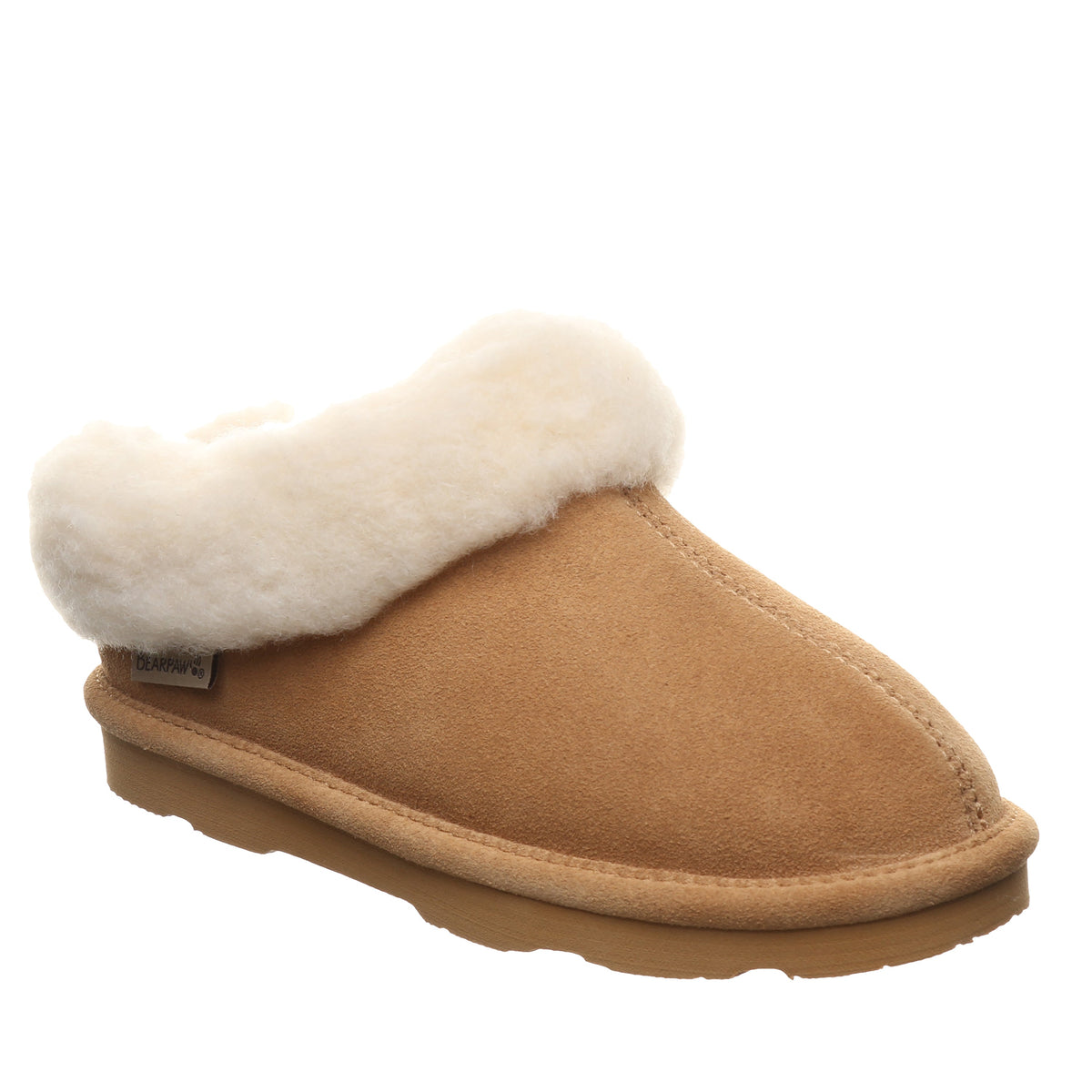 Brina Youth Suede Slippers in Iced Coffee