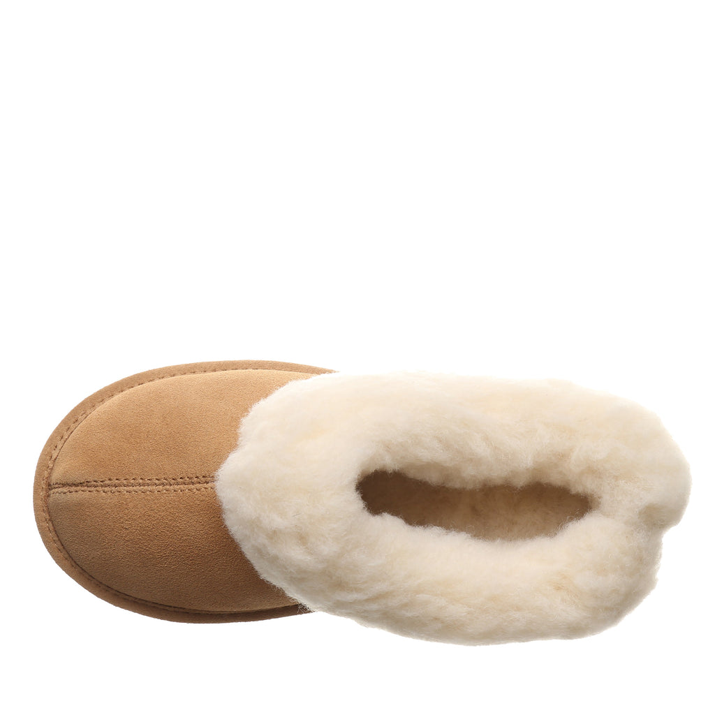 Brina Youth Suede Slippers in Iced Coffee