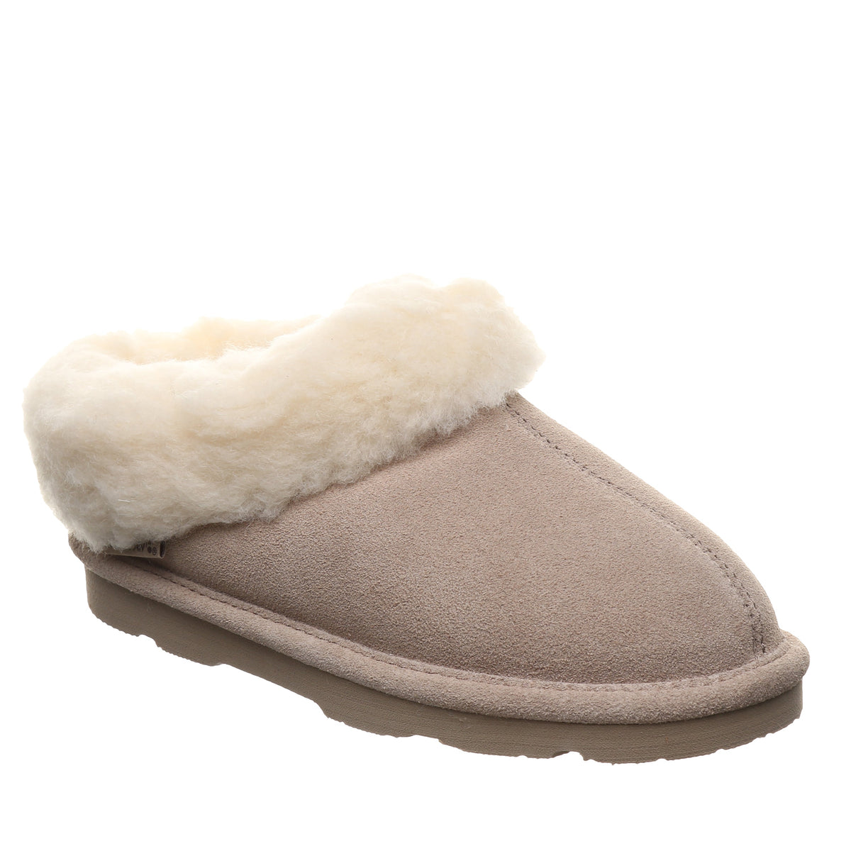 Brina Youth Plush Lined Slippers in Mushroom