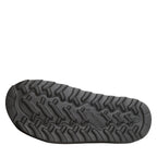 Brooke Adjustable Strap Suede Clogs in Black