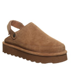 Brooke Convertible Strap Suede Clogs in Hickory
