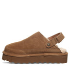 Brooke Convertible Strap Suede Clogs in Hickory