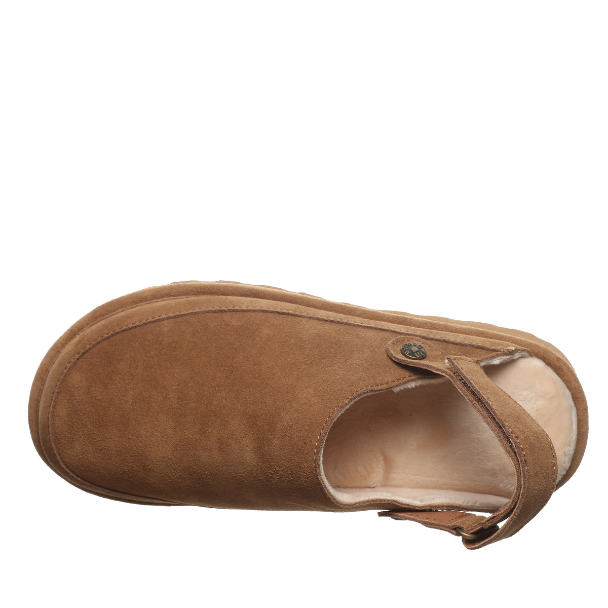Brooke Convertible Strap Suede Clogs in Hickory