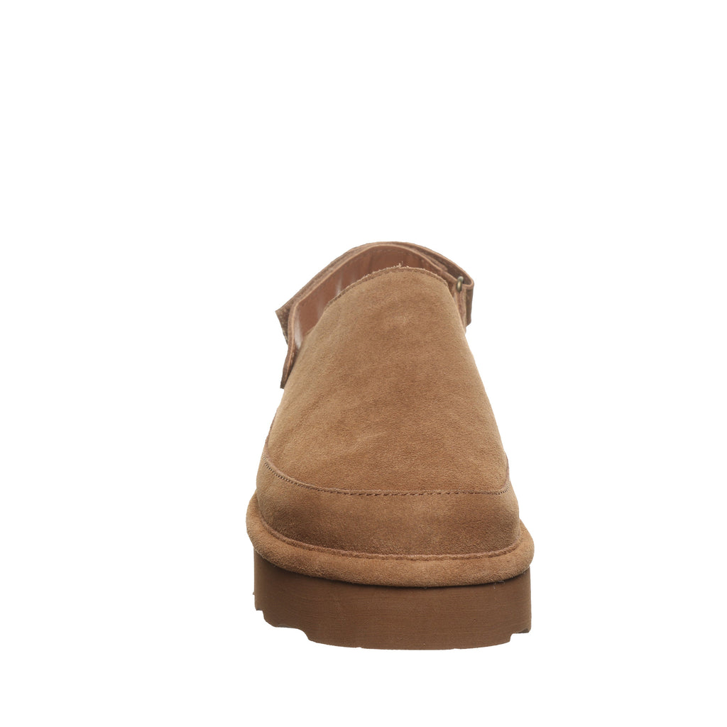 Brooke Convertible Strap Suede Clogs in Hickory