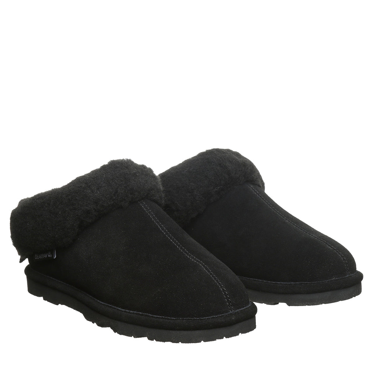 Delanie Faux Fur Slippers in Black