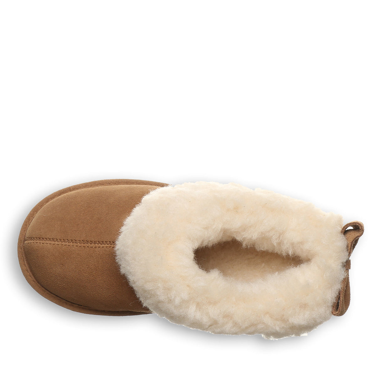 Delanie Youth Faux Fur Slippers in Hickory