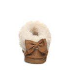 Delanie Youth Faux Fur Slippers in Hickory