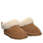 Delanie Youth Faux Fur Slippers in Hickory