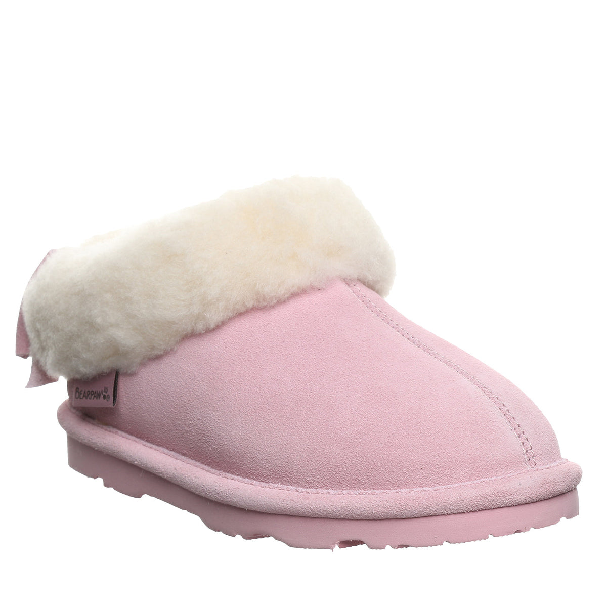 Delanie Youth Bow Slippers in Pink Lemonade