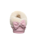 Delanie Youth Bow Slippers in Pink Lemonade