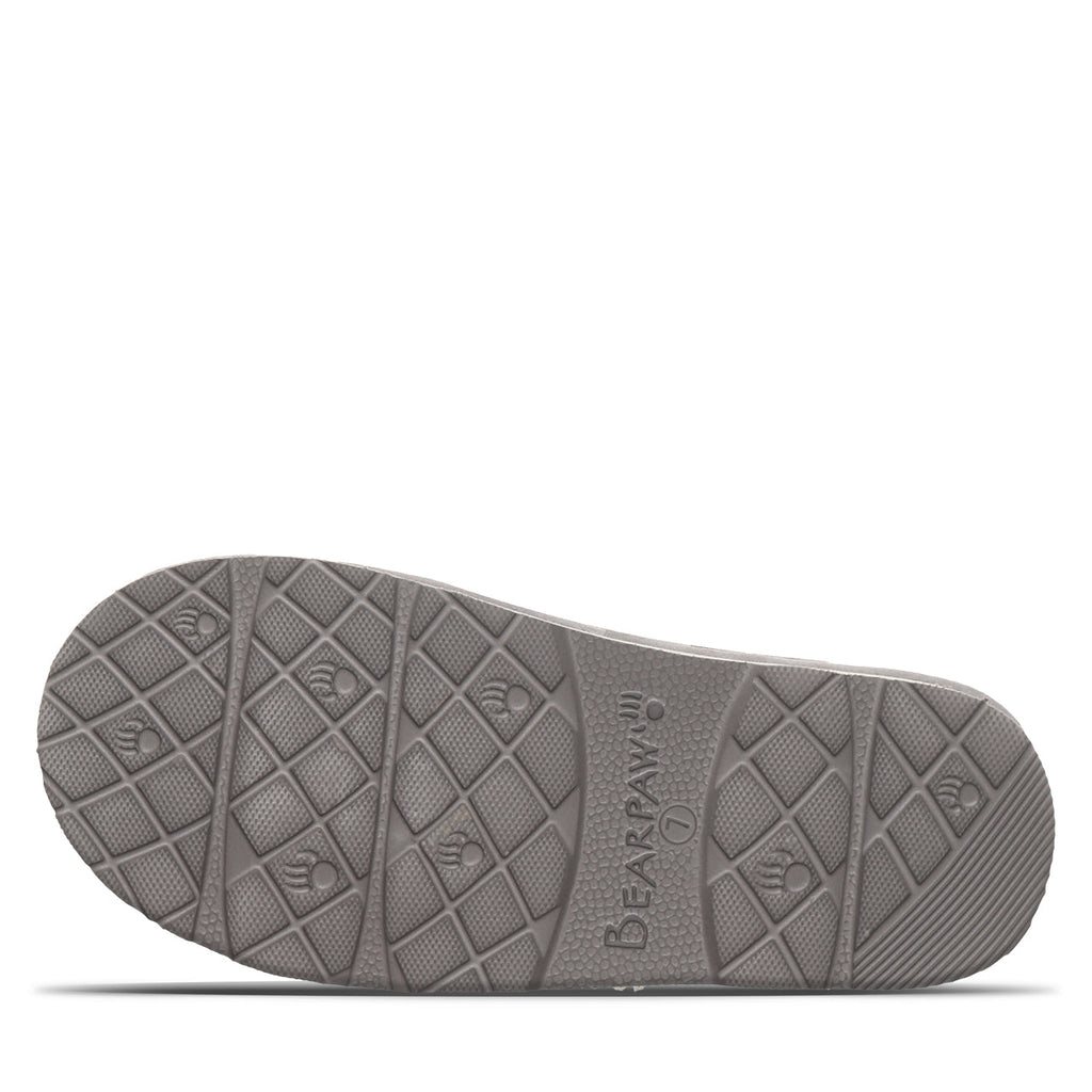 Inez Buckle Detail Slippers in Gray Fog