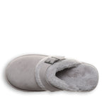 Inez Buckle Detail Slippers in Gray Fog