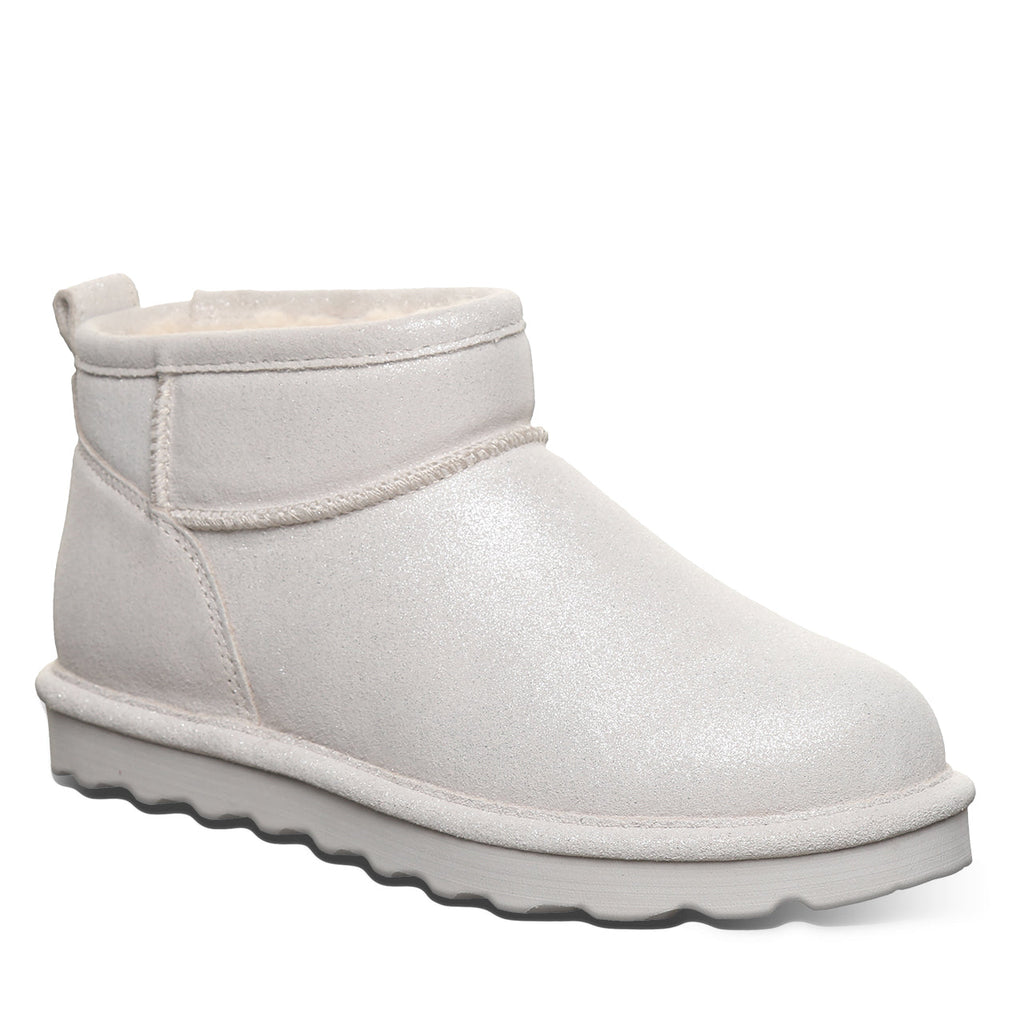 Sparkle Shorty Glitter Boots in Silver