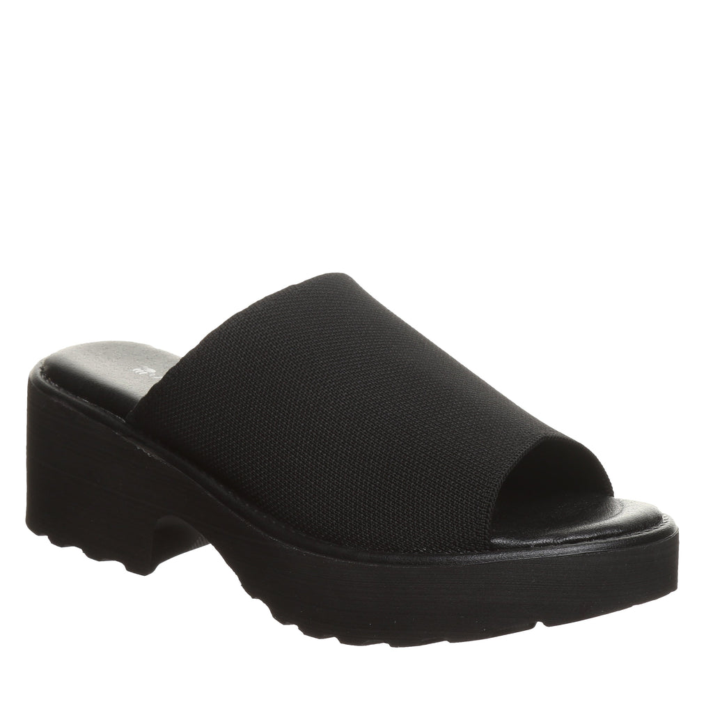 Bearpaw Women's Blanche Knit Clogs in Black on Black