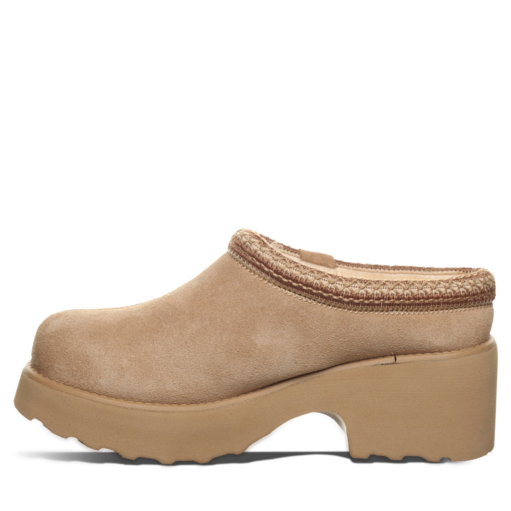 Haven Sherpa Lined Heeled Clogs in Toffee