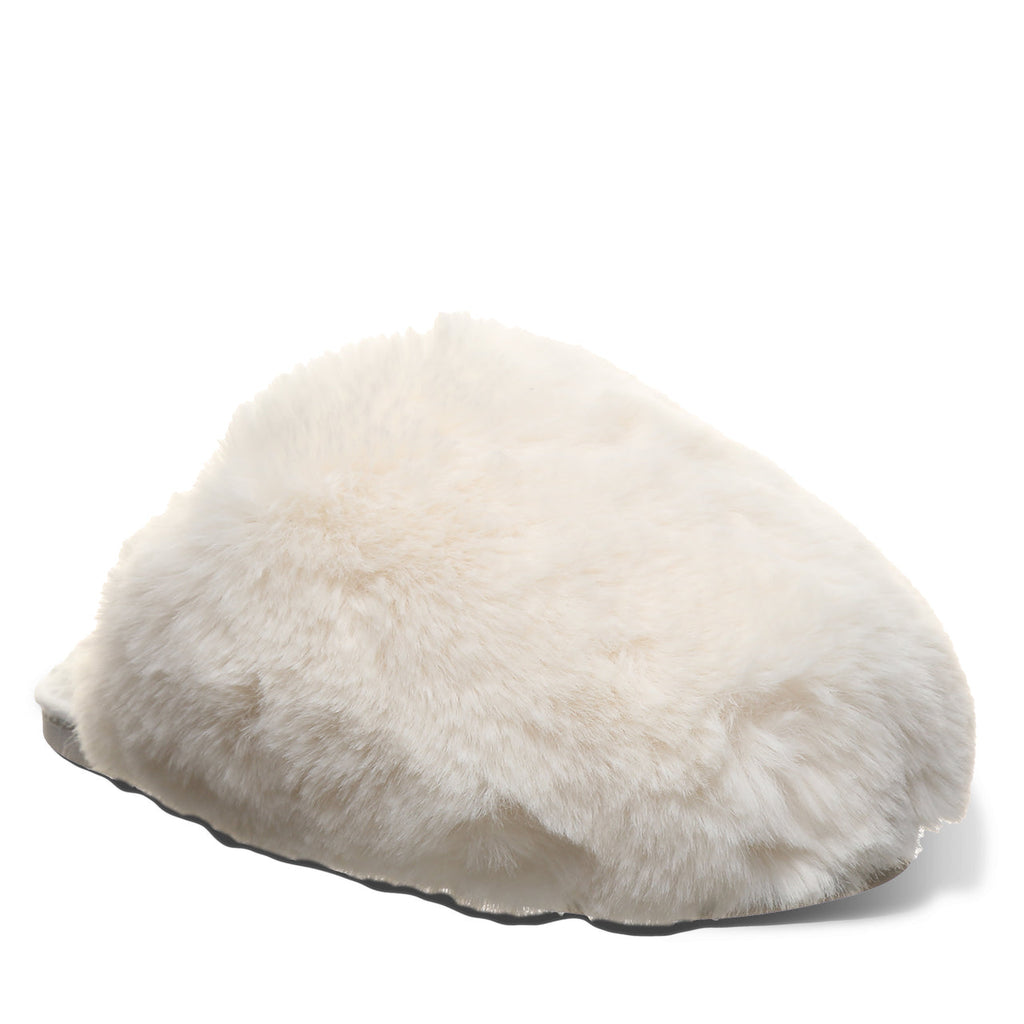 Silkie Cloudlike Faux Fur Slippers in White
