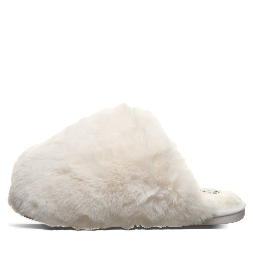 Silkie Cloudlike Faux Fur Slippers in White