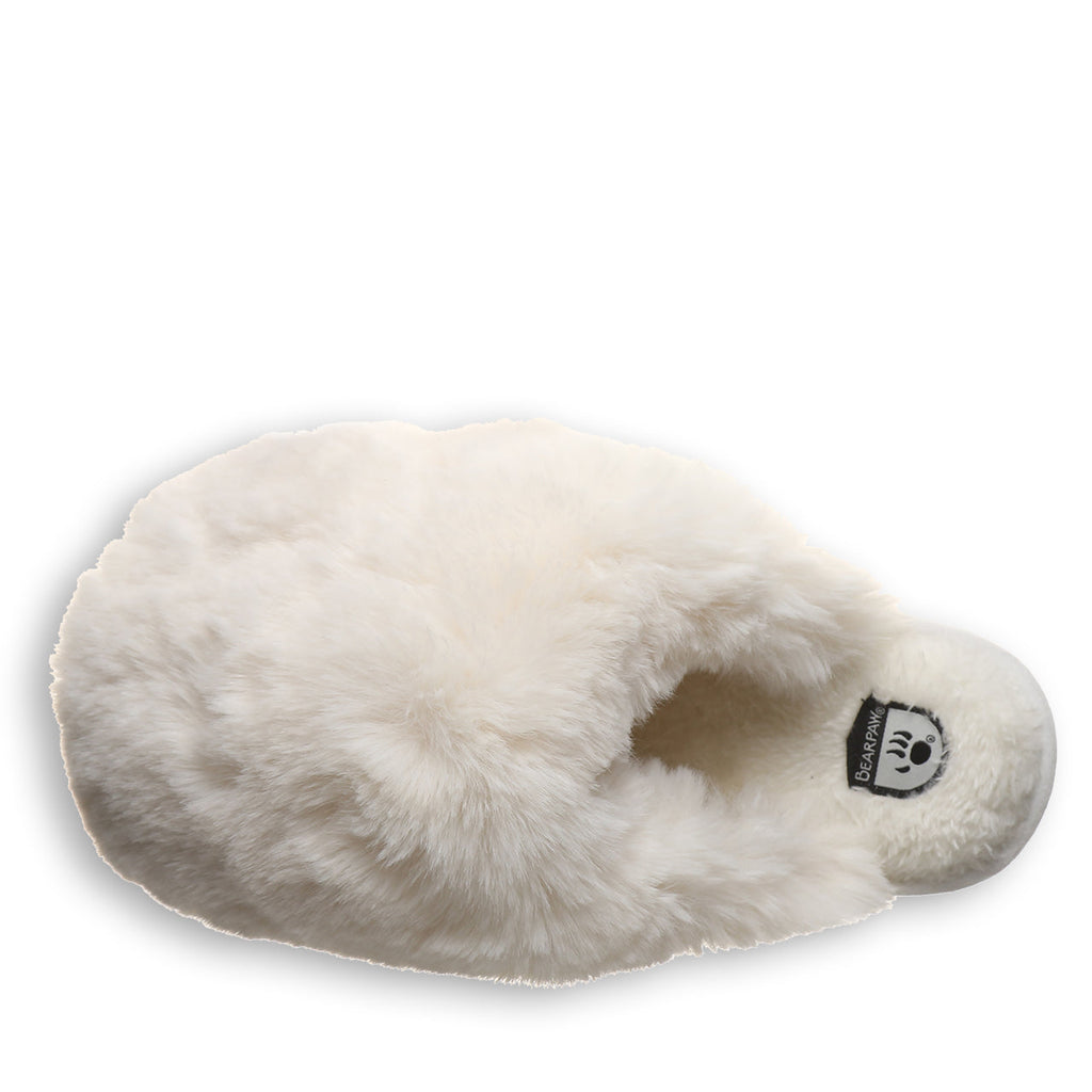 Silkie Cloudlike Faux Fur Slippers in White