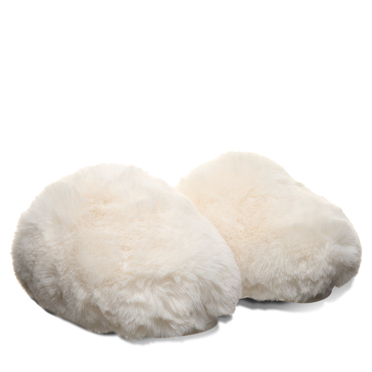 Silkie Cloudlike Faux Fur Slippers in White