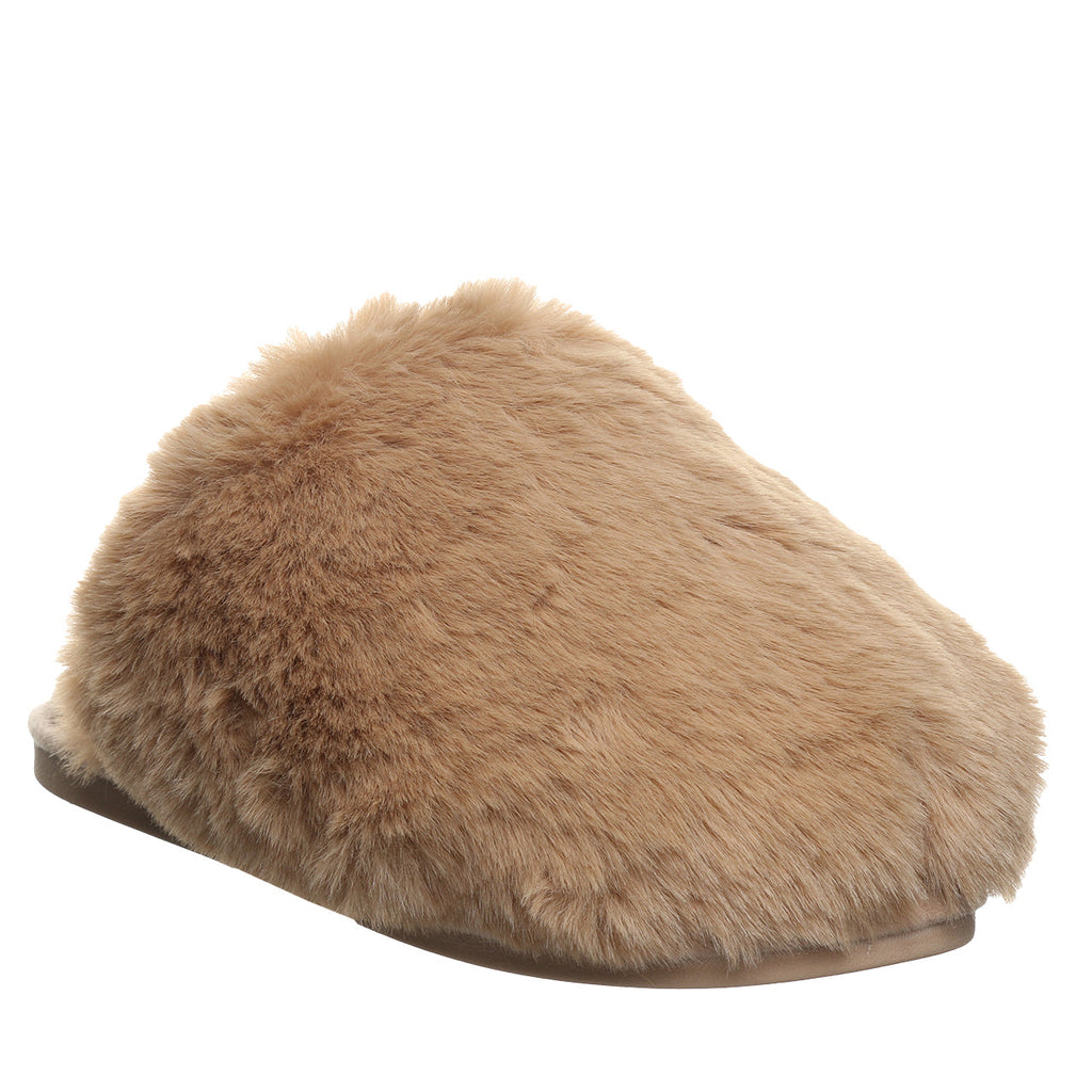 Silkie Ultra Plush Faux Fur Slippers in Tan