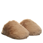 Silkie Ultra Plush Faux Fur Slippers in Tan