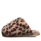 Silkie Faux Fur Slippers in Leopard Print
