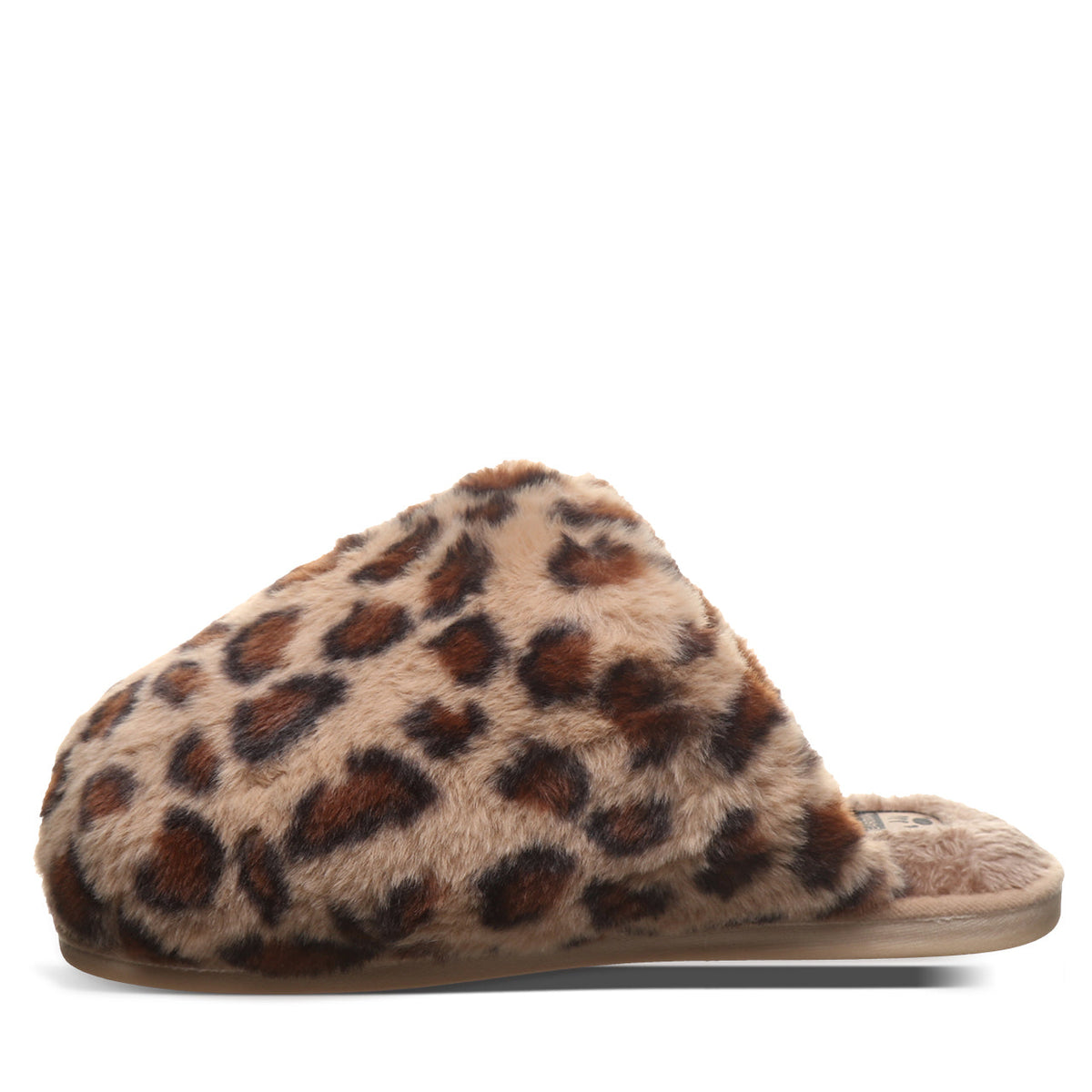 Silkie Faux Fur Slippers in Leopard Print