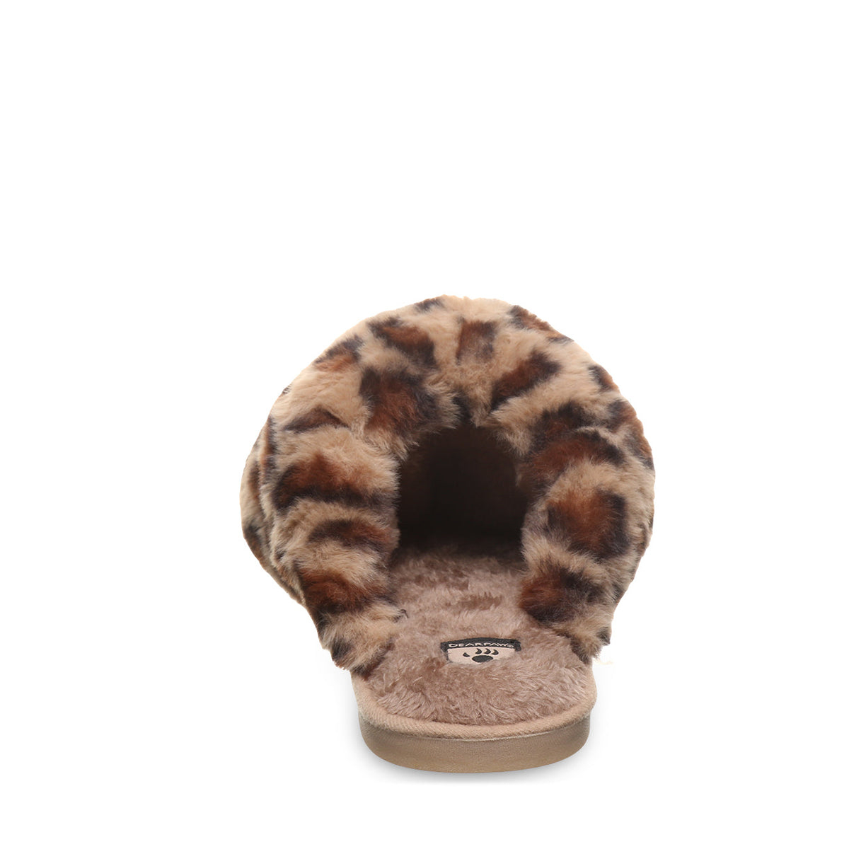Silkie Faux Fur Slippers in Leopard Print