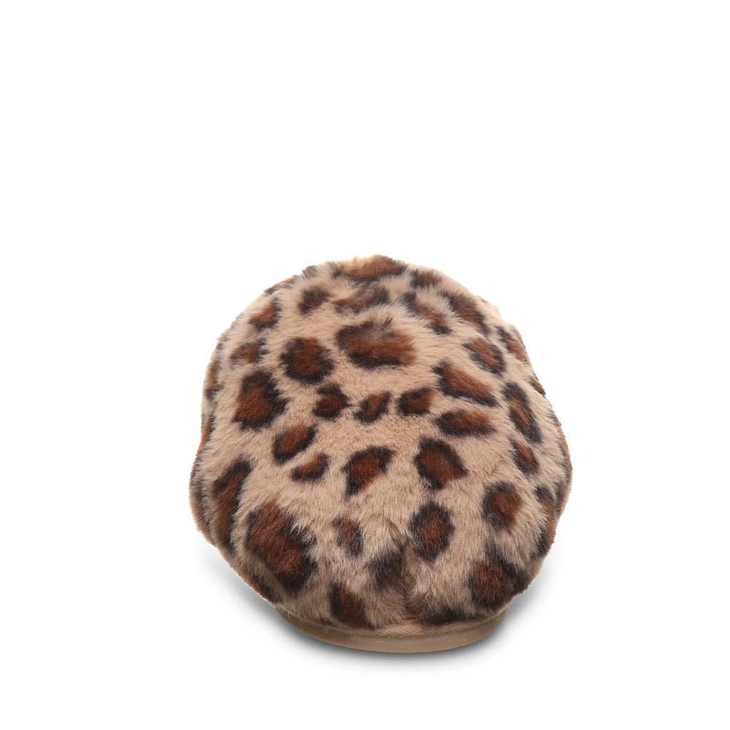 Silkie Faux Fur Slippers in Leopard Print