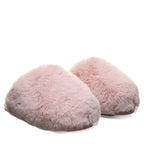 Silkie Plush Faux Fur Slippers in Blush