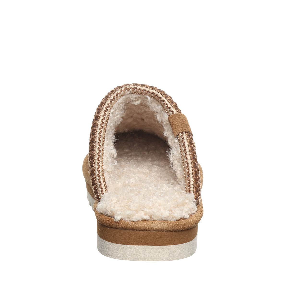 Arden Suede Scuff Slippers in Hickory