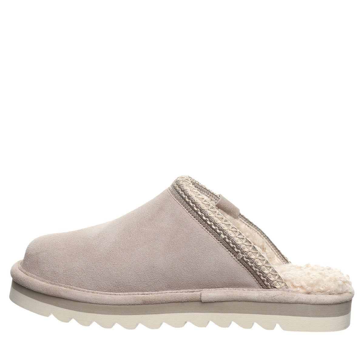 Arden Slip On Clog Slippers in Stone