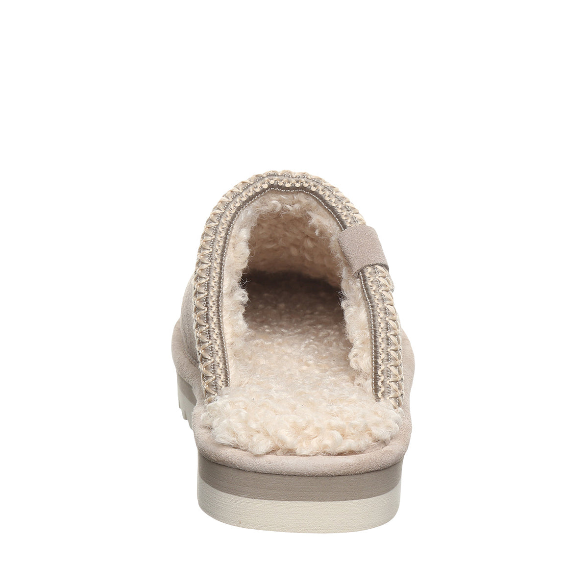 Arden Slip On Clog Slippers in Stone